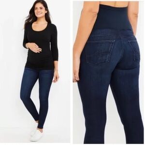 AG Adriano Goldschmied Dark Blue Skinny Jeans Maternity Pants